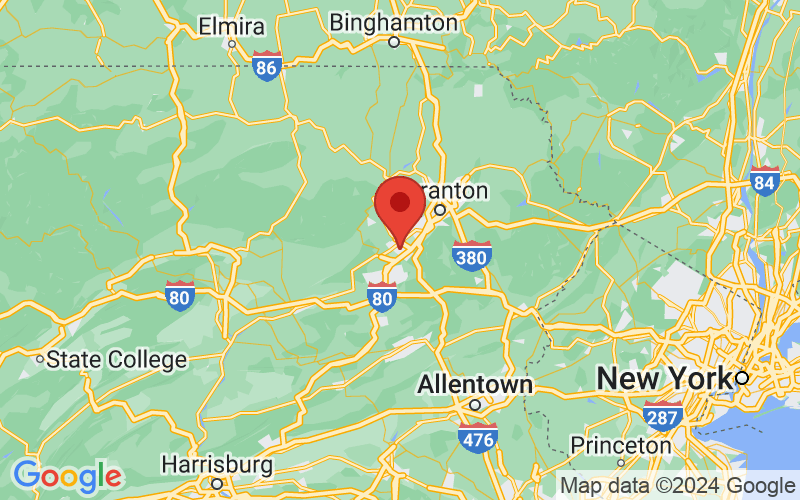 Map of Wilkes Barre, Pennsylvania